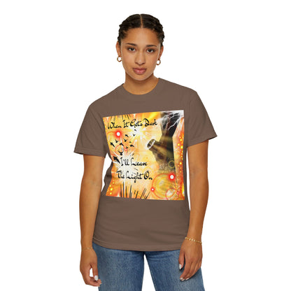 Leave The Light On Unisex Garment-Dyed T-shirt