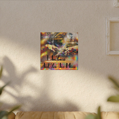 I Am Yours - Romantic Wall Art, Canvas Print, Inspirational Home Decor, Perfect Gift for Couples, Love Art, Anniversary Decoration