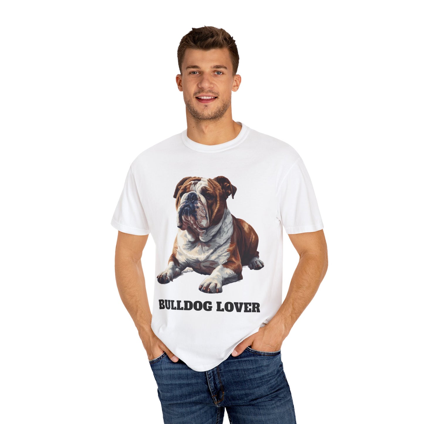 English Bulldog Lover Unisex Garment-Dyed T-shirt