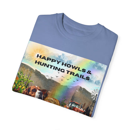 Happy Howls Unisex Garment-Dyed T-shirt