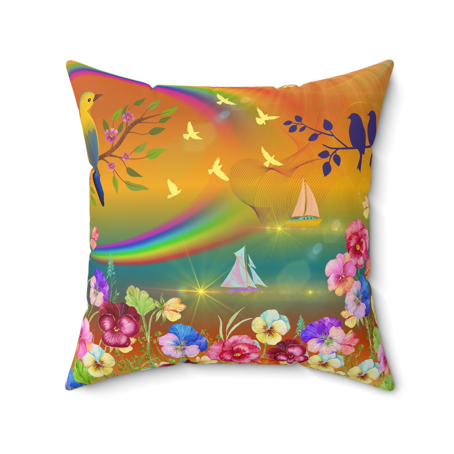 A New Day Spun Polyester Square Pillow