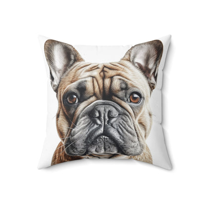 Spun Polyester Square Pillow Frenchie 2