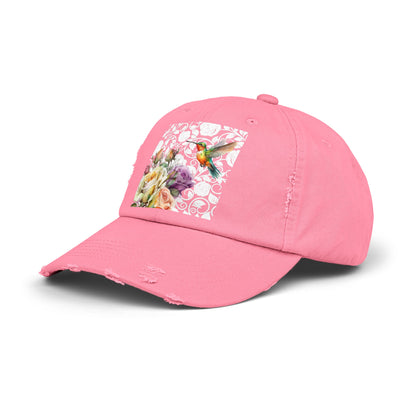 Hummingbird 2 Unisex Distressed Cap