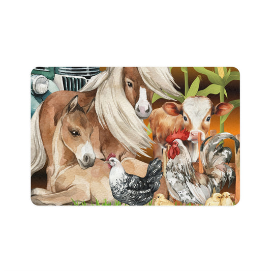 Pet Food Mat (12x18) The Farm