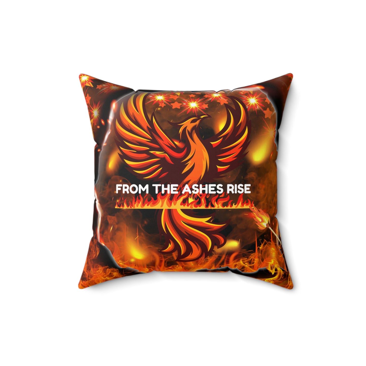 From The Ashes Rise Spun Polyester Square Pillow