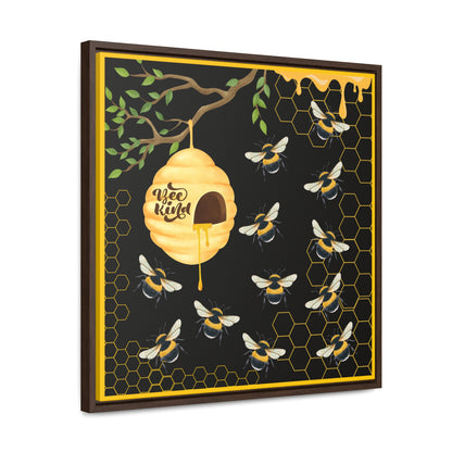 Bee Kind Gallery Canvas Wraps, Square Frame