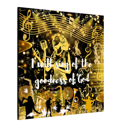 I Will Sing - Inspirational Canvas Wall Art, Music Decor, Home Office Inspiration, Gift for Musicians, Religious Gift, Wall Decoration