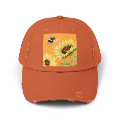 Bee Unisex Distressed Cap