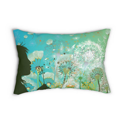 Weed Or Wish Spun Polyester Lumbar Pillow