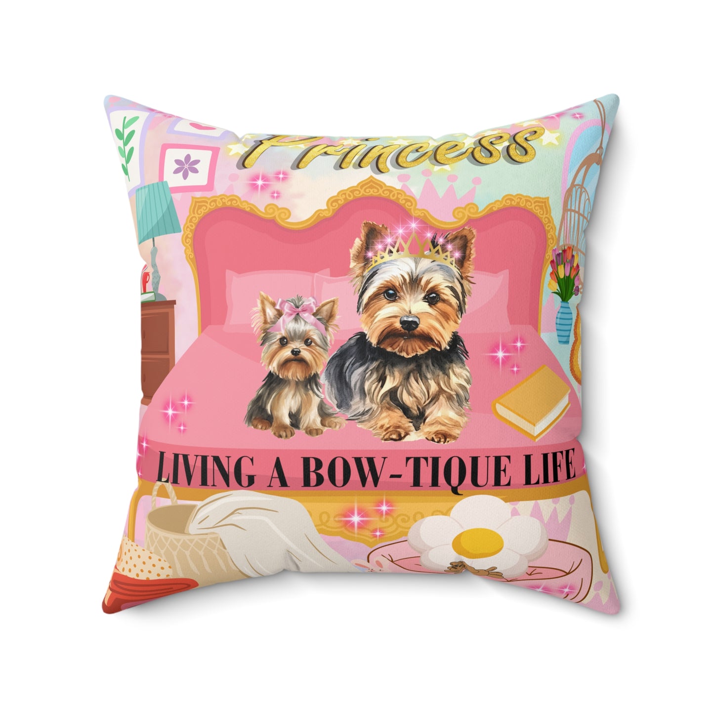 Bow-Tique Life Spun Polyester Square Pillow