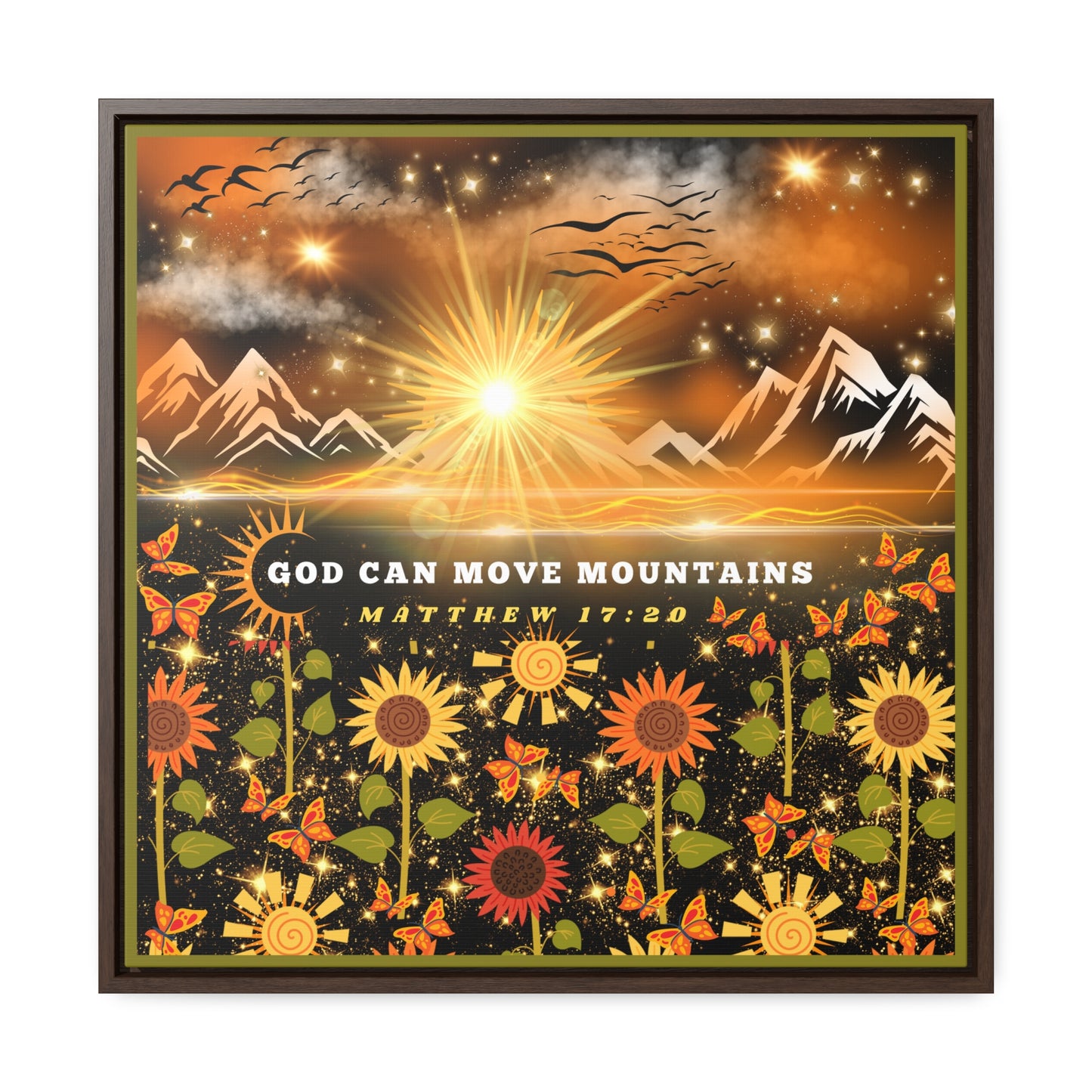 God Can Move Mountains Canvas Wall Art