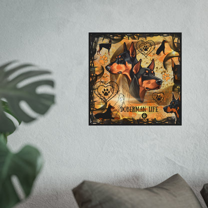 Doberman Life Fine Art Poster