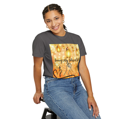 Living My Blessed Life Unisex Garment-Dyed T-shirt