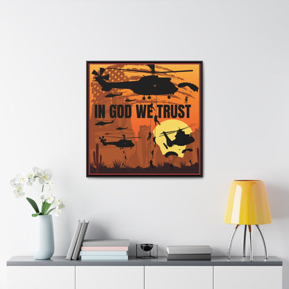 In God We Trust Gallery Canvas Wraps, Square Frame