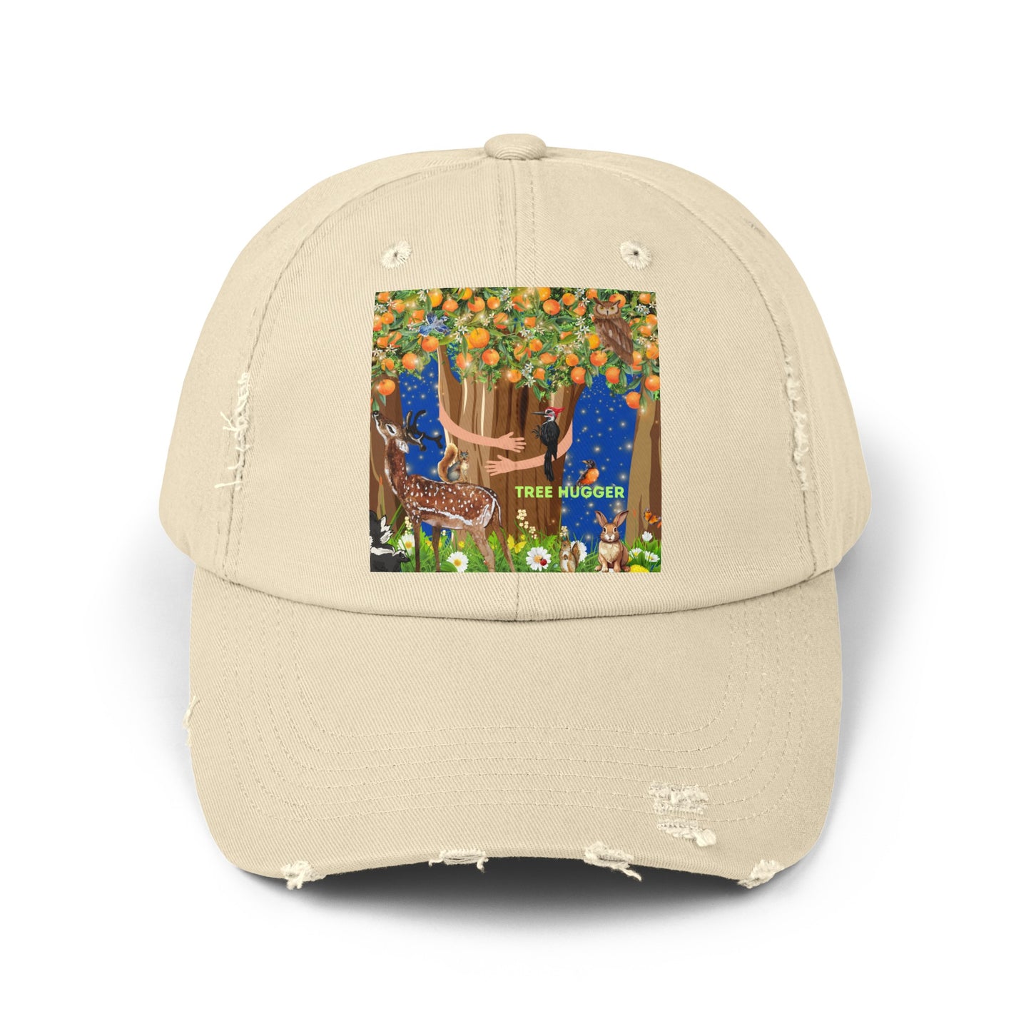 Tree Hugger Unisex Distressed Cap