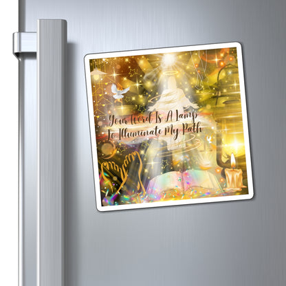 Your Word - Inspirational Spiritual Magnet, Positive Energy Decor, Gift for Friends, Meditation Reminder, Home Decor, Faith and Motivation