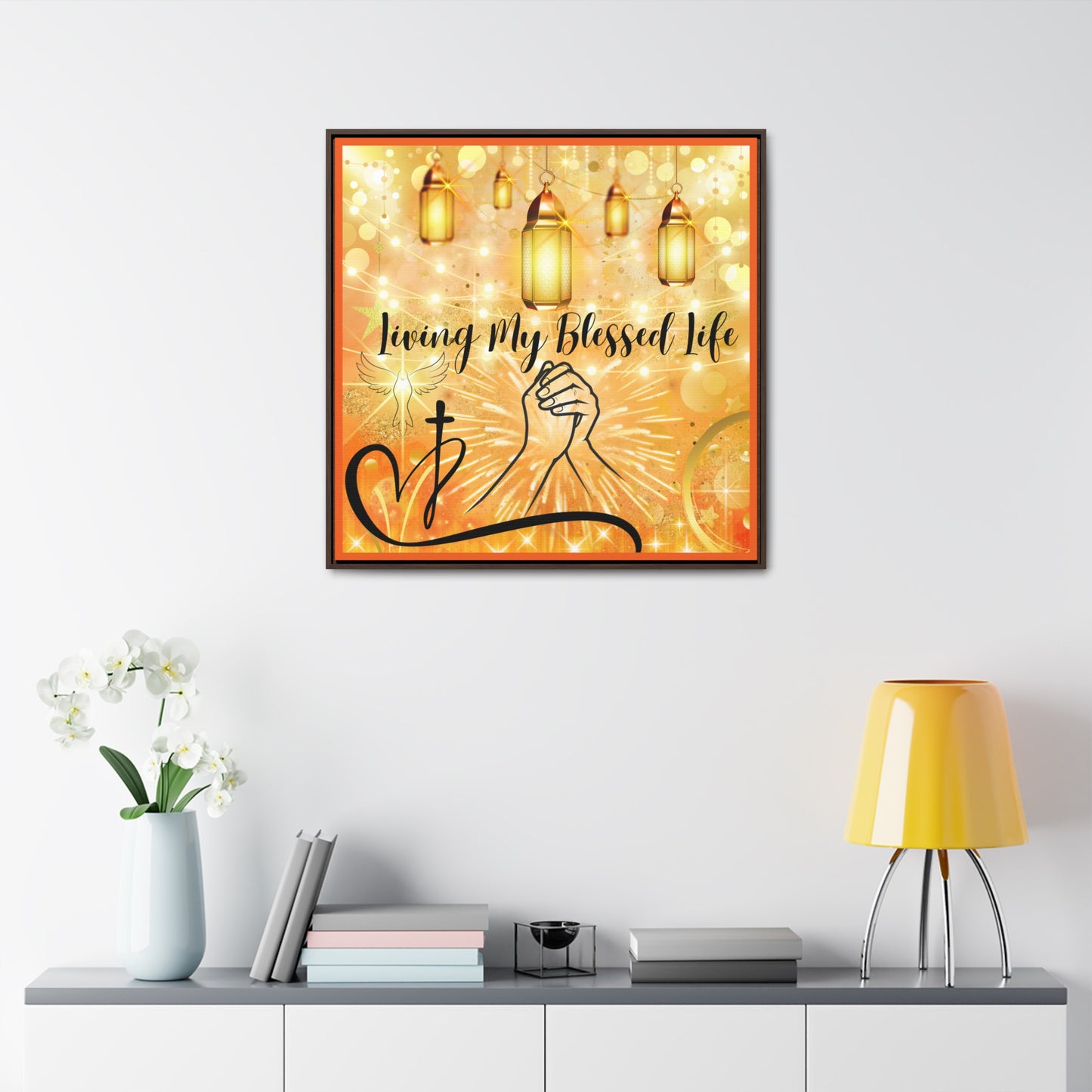 Living My Blessed Life Gallery Canvas Wraps, Square Frame