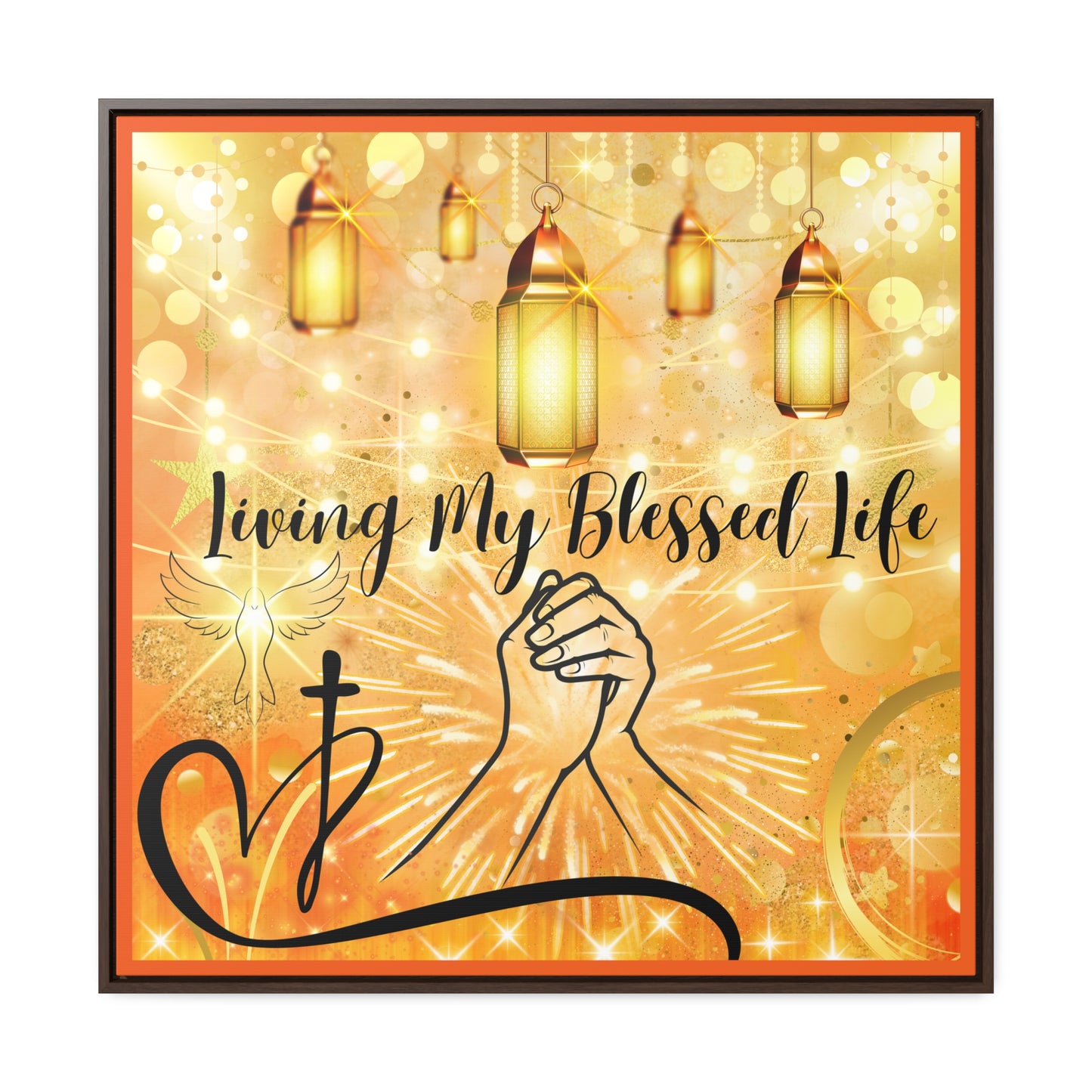 Living My Blessed Life Gallery Canvas Wraps, Square Frame