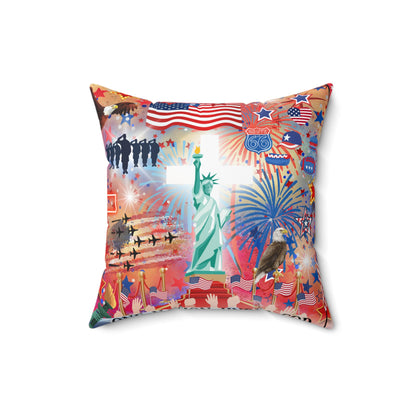 One Nation Under God Spun Polyester Square Pillow