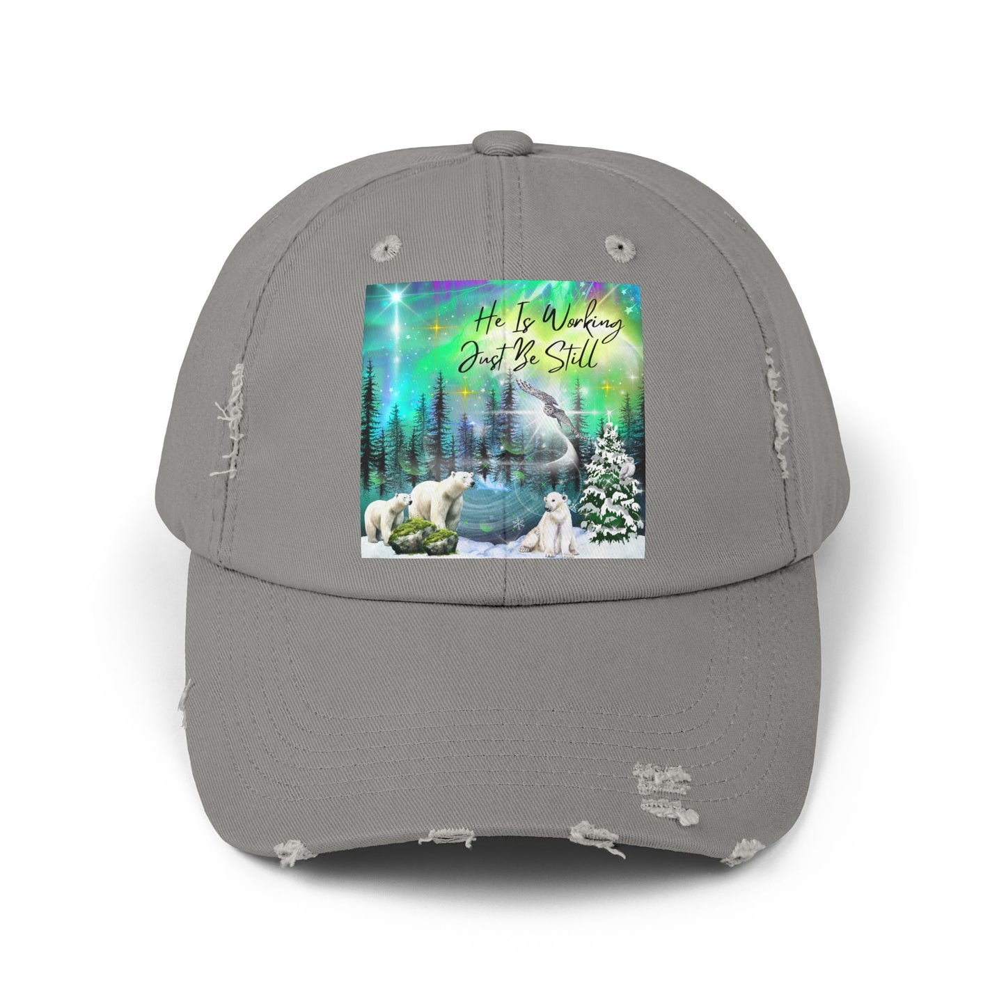 Just Be Stilled Unisex Distressed Cap