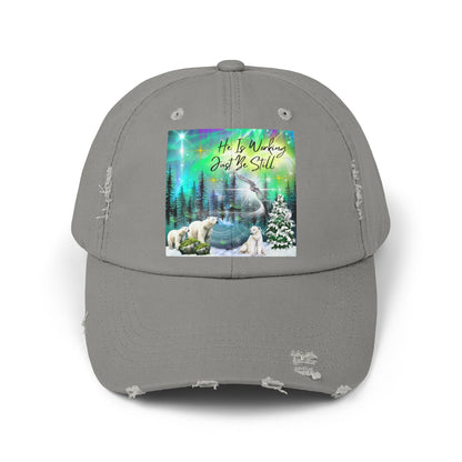 Just Be Stilled Unisex Distressed Cap