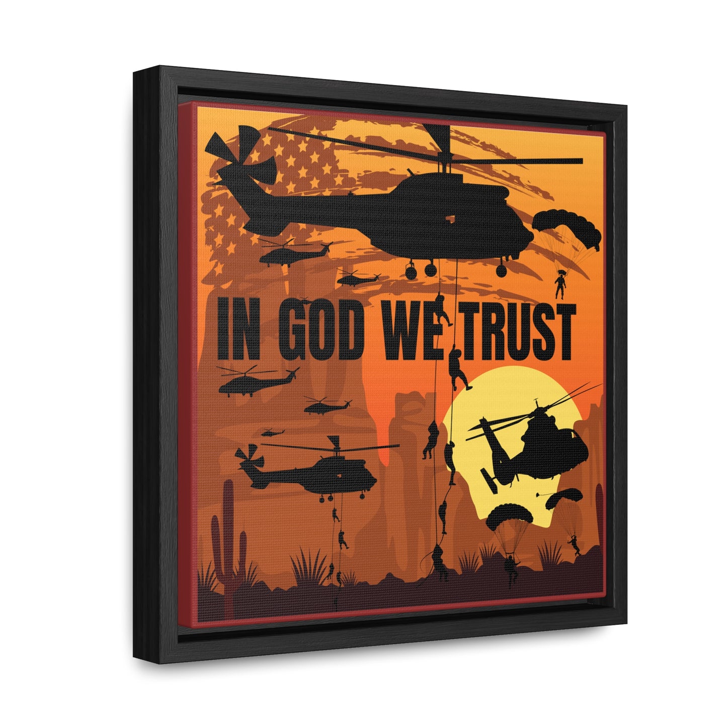 In God We Trust Gallery Canvas Wraps, Square Frame