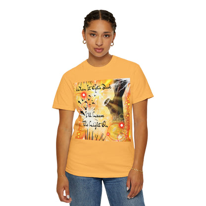 Leave The Light On Unisex Garment-Dyed T-shirt