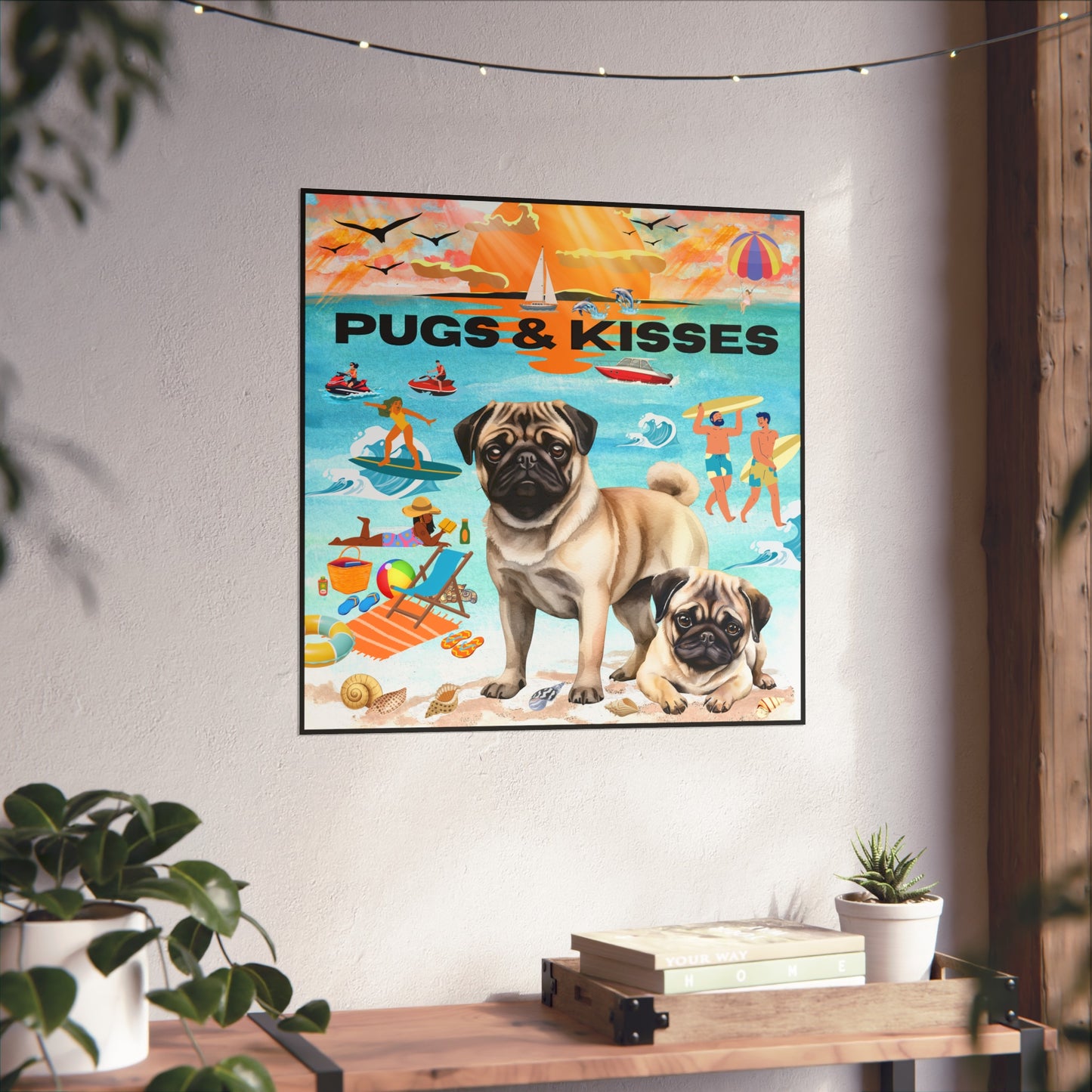 Pugs & Kisses Fine Art Posters