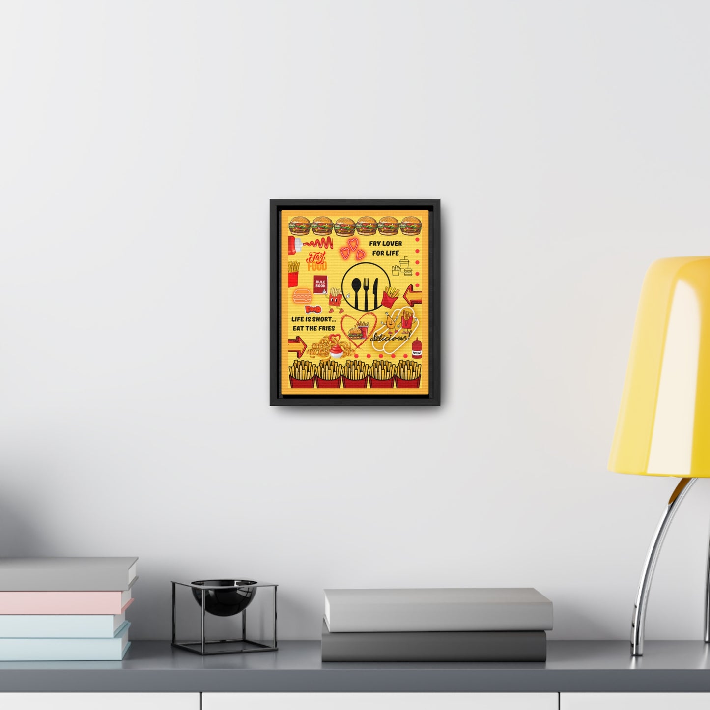 Eat The Fries Canvas Wall Art