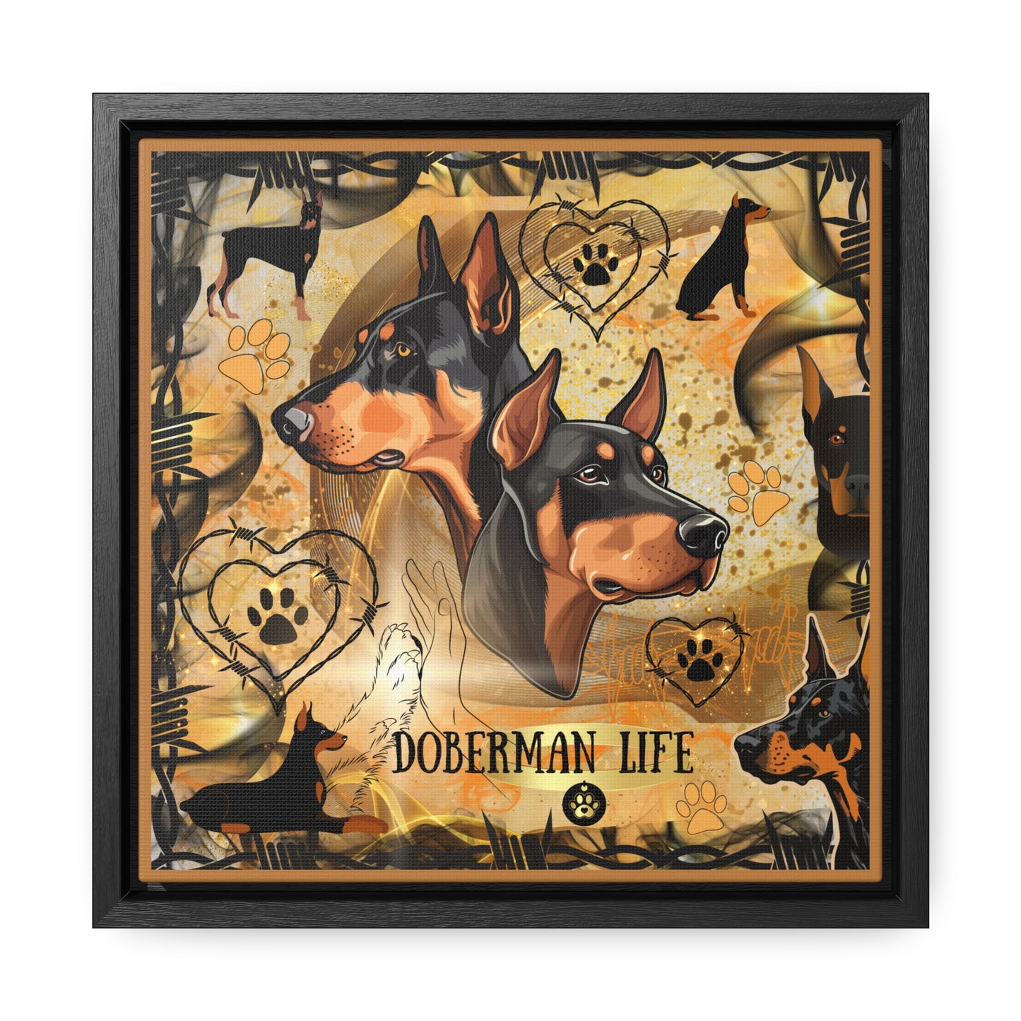 Doberman Life Canvas Wall Art