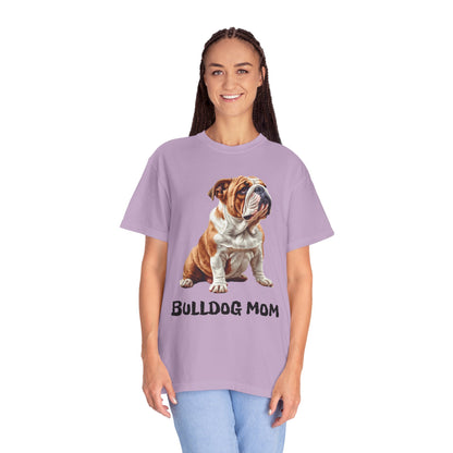 Bulldog Mom Unisex Garment-Dyed T-shirt