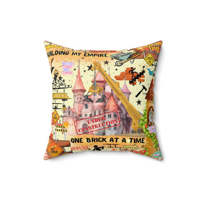 Building My Empire Spun Polyester Square Pillow