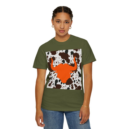 Cow 3 Unisex Garment-Dyed T-shirt