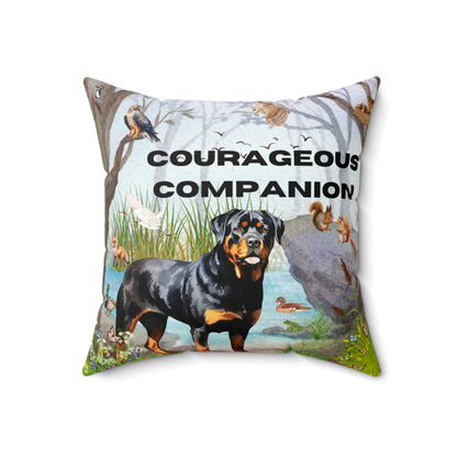 Courageous Companion Spun Polyester Square Pillow