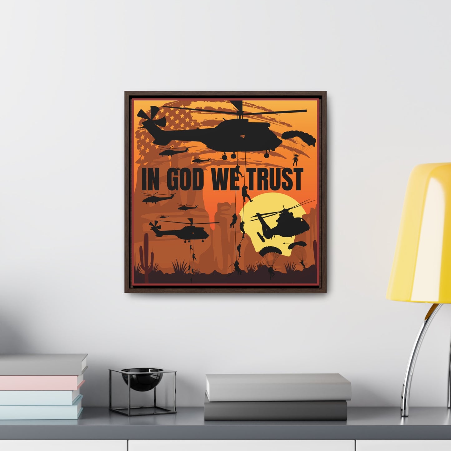 In God We Trust Gallery Canvas Wraps, Square Frame