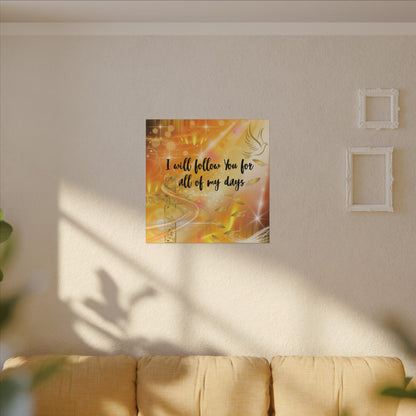 I Will Follow - Inspirational Canvas Wall Art, Faith Decor, Spiritual Gift, Christian Home Decoration, Uplifting Scripture Wall Art