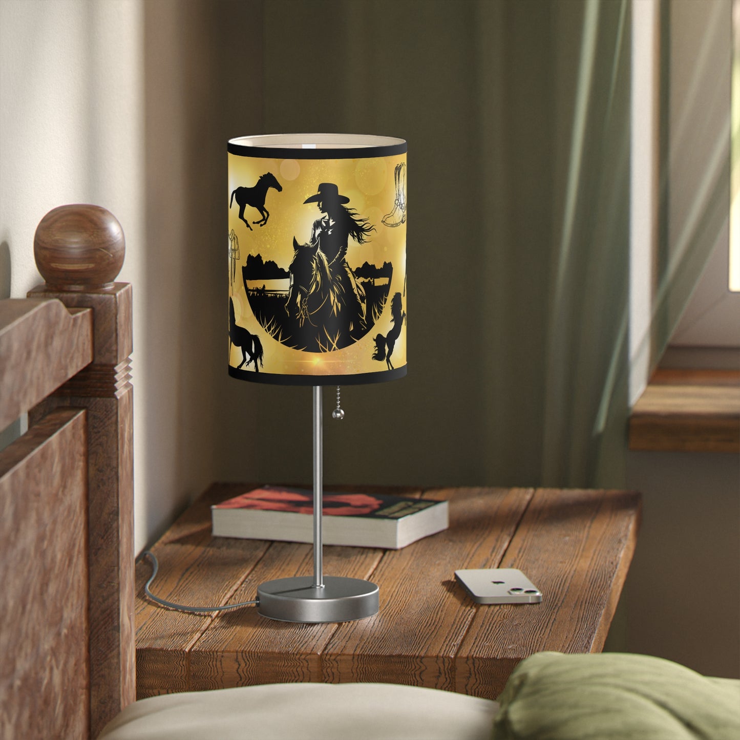 Cowgirl Country Lamp on a Stand, US|CA plug