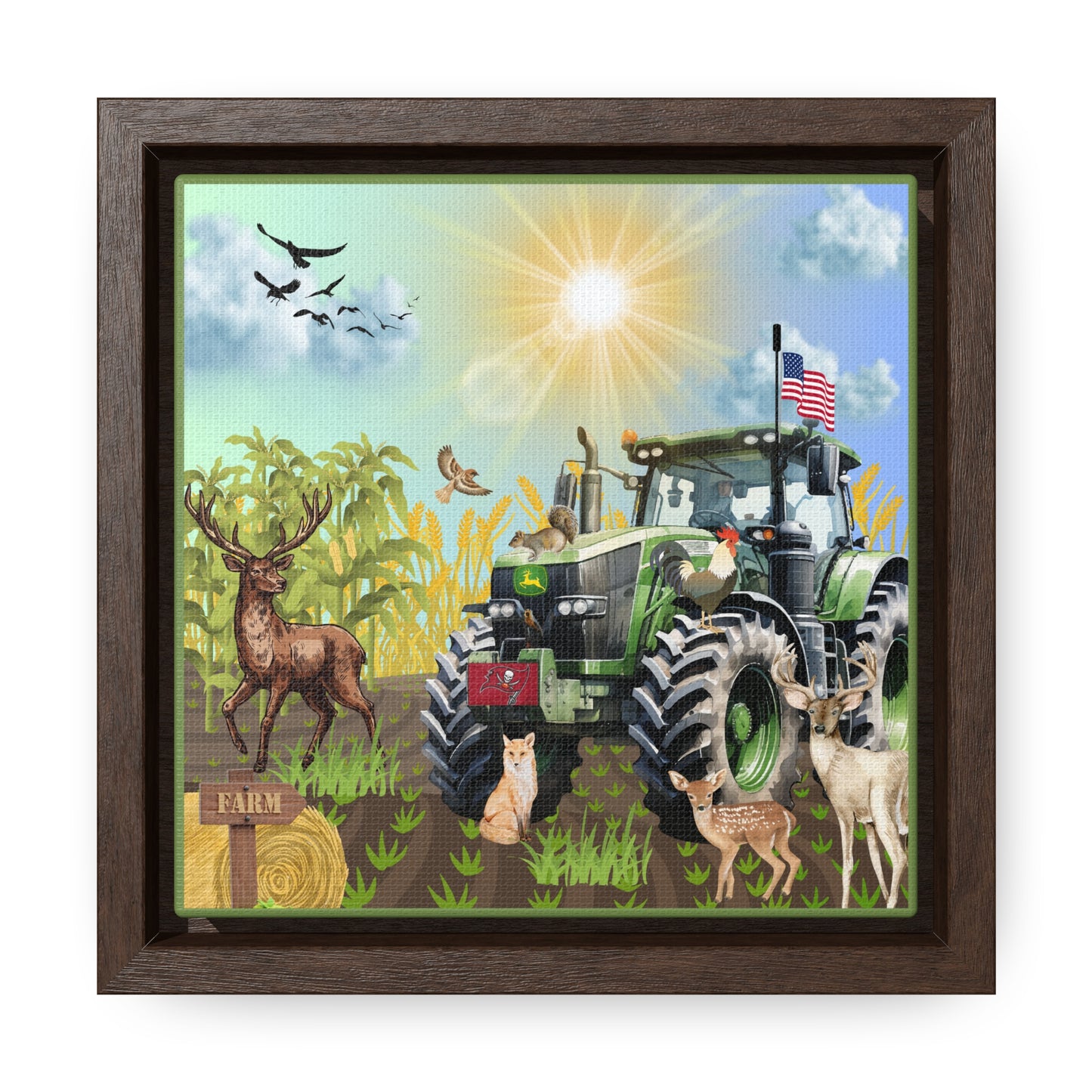 Farming In Florida Buccaneers Gallery Canvas Wraps, Square Frame