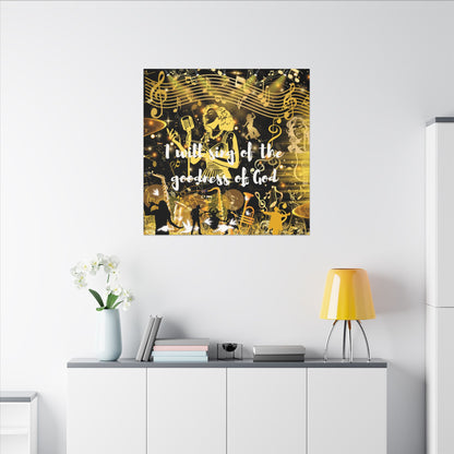 I Will Sing - Inspirational Canvas Wall Art, Music Decor, Home Office Inspiration, Gift for Musicians, Religious Gift, Wall Decoration