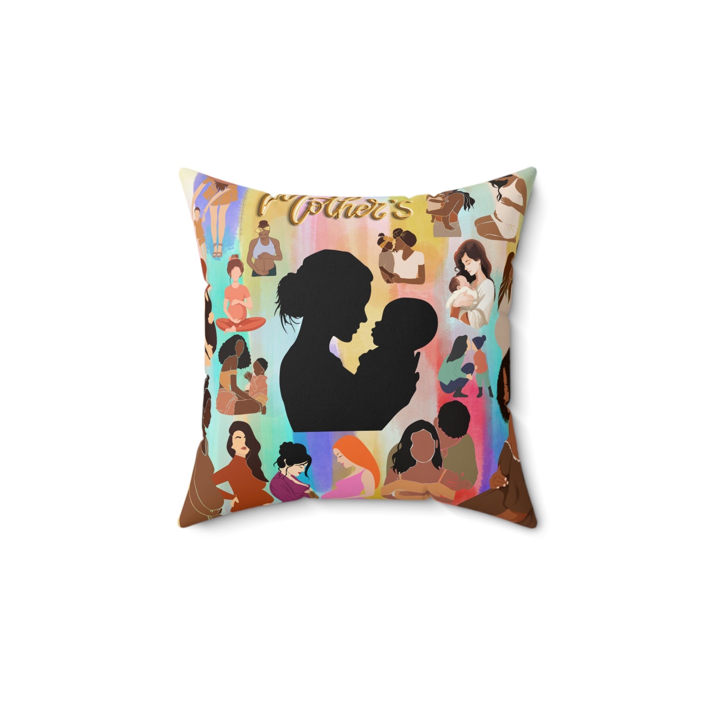 Mothers Spun Polyester Square Pillow