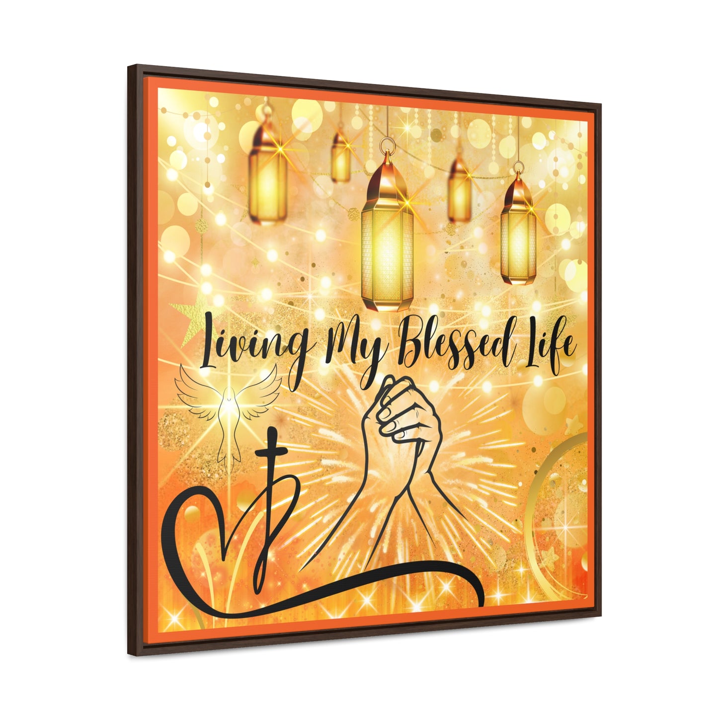 Living My Blessed Life Gallery Canvas Wraps, Square Frame