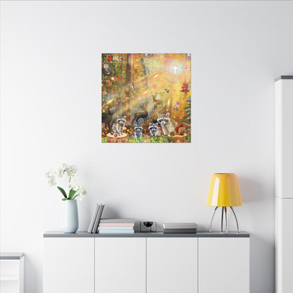 Take A Hike - Nature-Themed Canvas Art, Wildlife Decor, Forest Wall Art, Animal Lovers Canvas, Magical Forest Painting