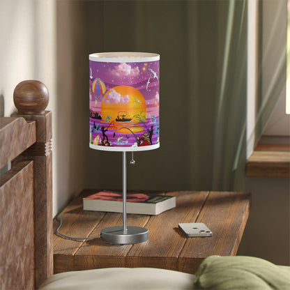 Fishing At Sunset Lamp on a Stand, US|CA plug