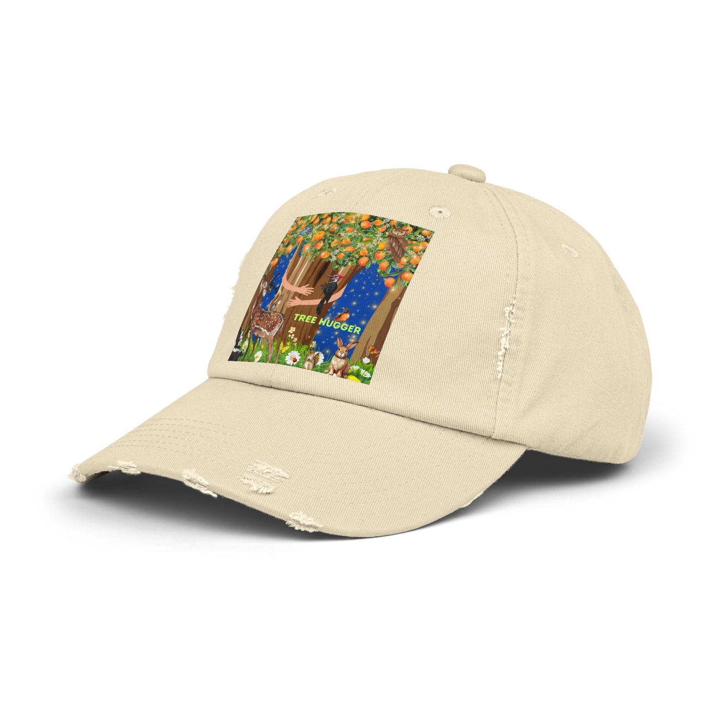 Tree Hugger Unisex Distressed Cap