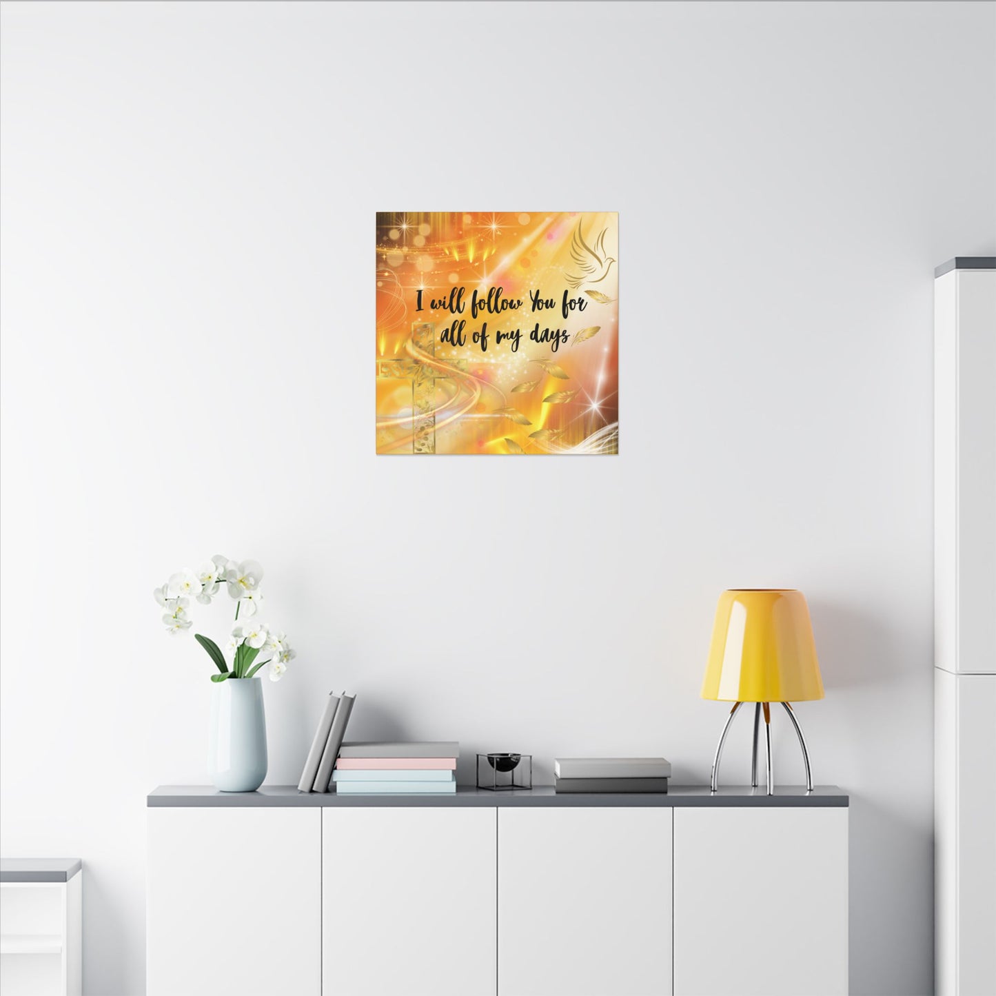 I Will Follow - Inspirational Canvas Wall Art, Faith Decor, Spiritual Gift, Christian Home Decoration, Uplifting Scripture Wall Art