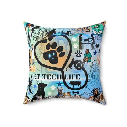 Vet Tech Life Spun Polyester Square Pillow