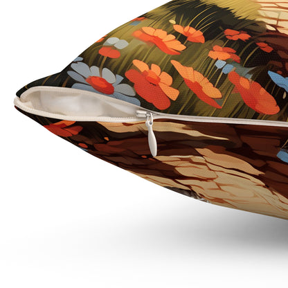 Westie 2 Spun Polyester Square Pillow