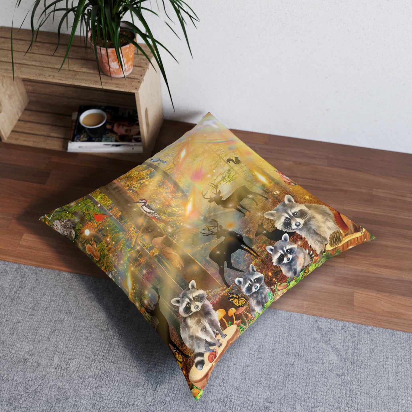 Take A Hike Tufted Floor Pillow