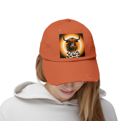 Moo Unisex Distressed Cap
