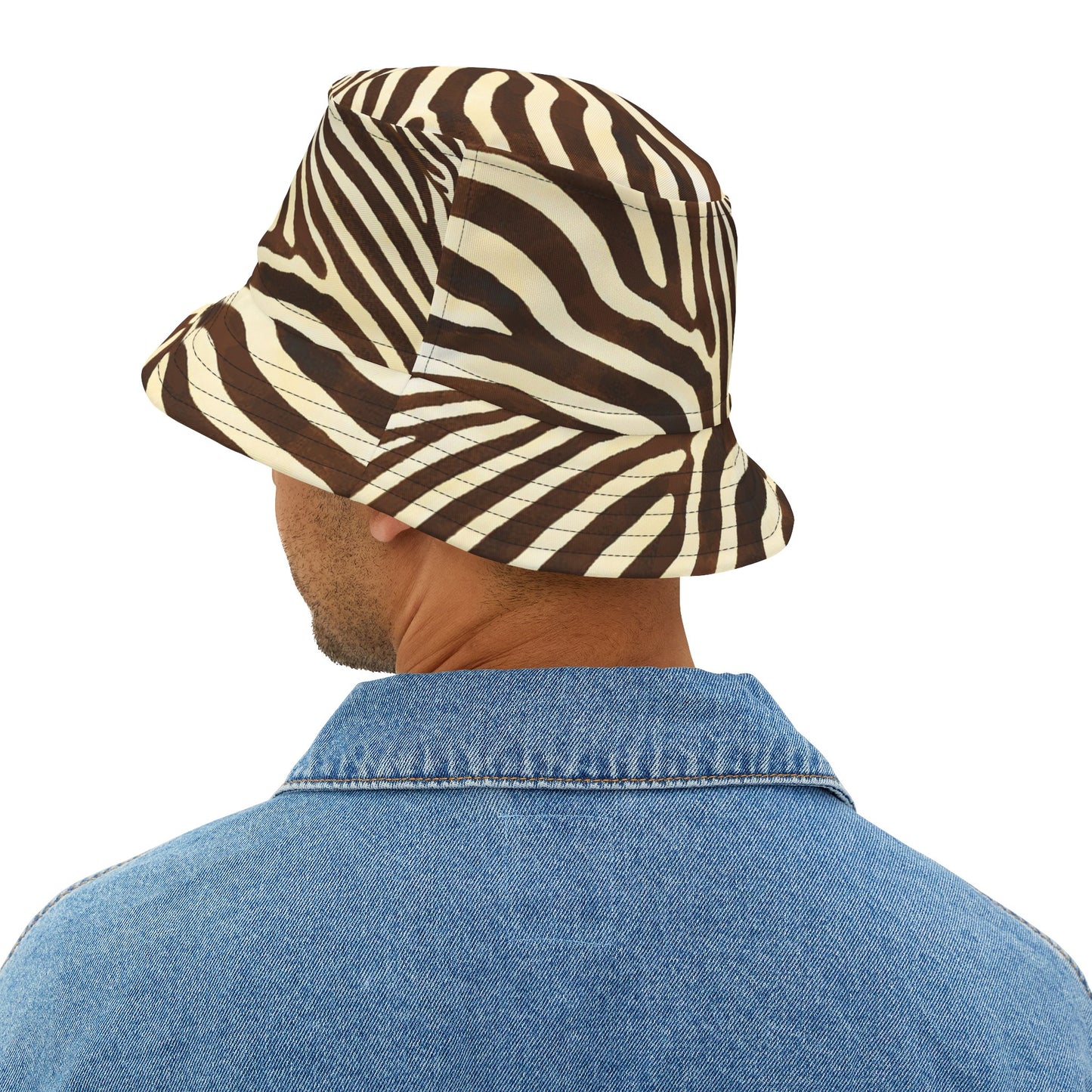 Bucket Hat (AOP) Zebra Brown